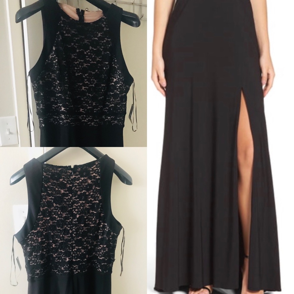 RMrich collection black illusion mesh party
